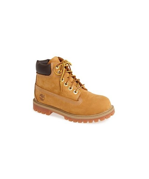 Timberland（ティンバーランド）の「Timberland '6 Premium' Waterproof Leather Boot (Walker & Toddler)（その他パンツ・キッズ・Wheat Nubuck・Toddler 11.5 M/Toddler 12 M/Toddler 11.5 W/Toddler 8.5 M/Toddler 10.5 M/Toddler 9 M/Toddler 8 M/Toddler 10 M/Toddler 9.5 M/Toddler 11 M）」の4枚目の写真