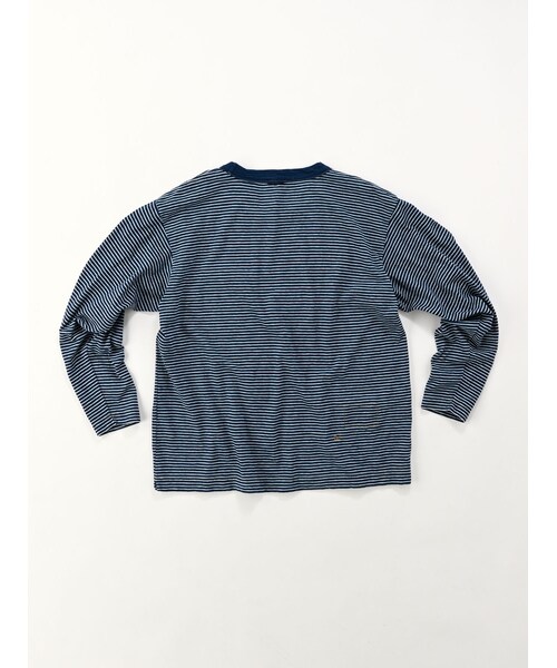 45R 4545縞の908オーシャンTシャツ(インディゴ) 45R天竺の908オーシャンTシャツ（インディゴ）: WOMEN｜45R