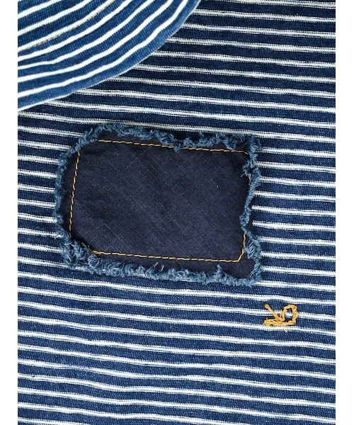 45R 4545縞の908オーシャンTシャツ(インディゴ) 45R天竺の908オーシャンTシャツ（インディゴ）: WOMEN｜45R