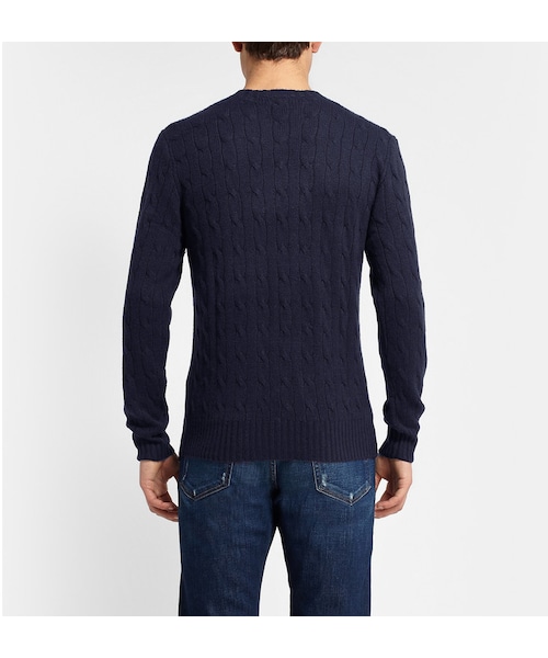 POLO RALPH LAUREN（ポロ ラルフ ローレン）の「Polo Ralph Lauren Cable-Knit Cashmere Sweater（ニット/セーター・メンズ・Blue・XXL/S/M/XL/L）」の4枚目の写真