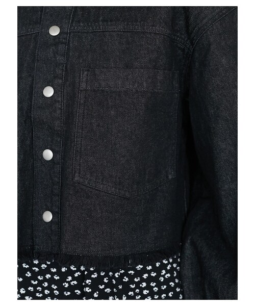 Green　Parks（グリーンパークス）の「・ELENCARE DUE ショートGジャン（ジャケット/アウター・ブラック/インディゴ/ミックス・F）」の9枚目の写真