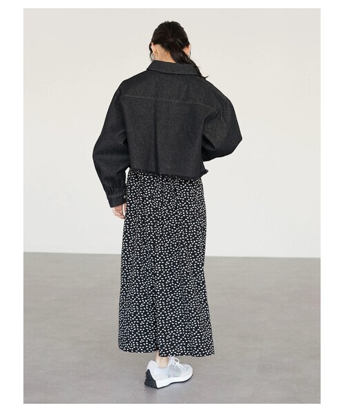 Green　Parks（グリーンパークス）の「・ELENCARE DUE ショートGジャン（ジャケット/アウター・ブラック/インディゴ/ミックス・F）」の5枚目の写真