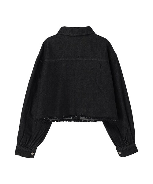 Green　Parks（グリーンパークス）の「・ELENCARE DUE ショートGジャン（ジャケット/アウター・ブラック/インディゴ/ミックス・F）」の12枚目の写真