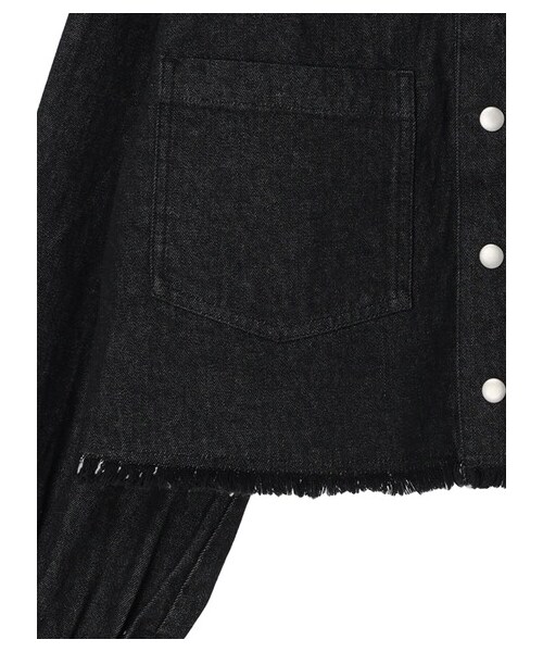 Green　Parks（グリーンパークス）の「・ELENCARE DUE ショートGジャン（ジャケット/アウター・ブラック/インディゴ/ミックス・F）」の15枚目の写真