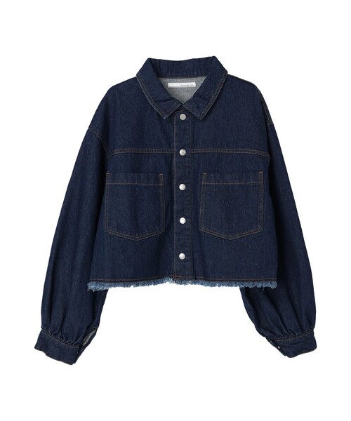 Green　Parks（グリーンパークス）の「・ELENCARE DUE ショートGジャン（ジャケット/アウター・ブラック/インディゴ/ミックス・F）」の22枚目の写真