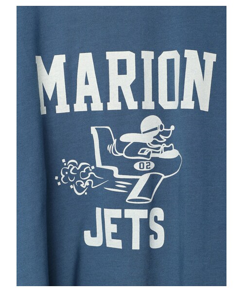 Green　Parks（グリーンパークス）の「後フリルMARIONプリントチュニック（トップス・アイボリー/ブラック/ブルー・F）」の8枚目の写真