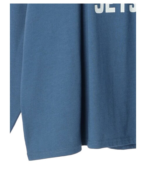 Green　Parks（グリーンパークス）の「後フリルMARIONプリントチュニック（トップス・アイボリー/ブラック/ブルー・F）」の6枚目の写真