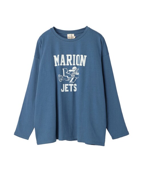 Green　Parks（グリーンパークス）の「後フリルMARIONプリントチュニック（トップス・アイボリー/ブラック/ブルー・F）」の16枚目の写真