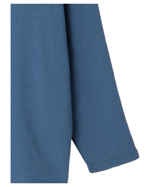 Green　Parks（グリーンパークス）の「後フリルMARIONプリントチュニック（トップス・アイボリー/ブラック/ブルー・F）」の5枚目の写真