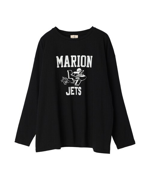 Green　Parks（グリーンパークス）の「後フリルMARIONプリントチュニック（トップス・アイボリー/ブラック/ブルー・F）」の15枚目の写真