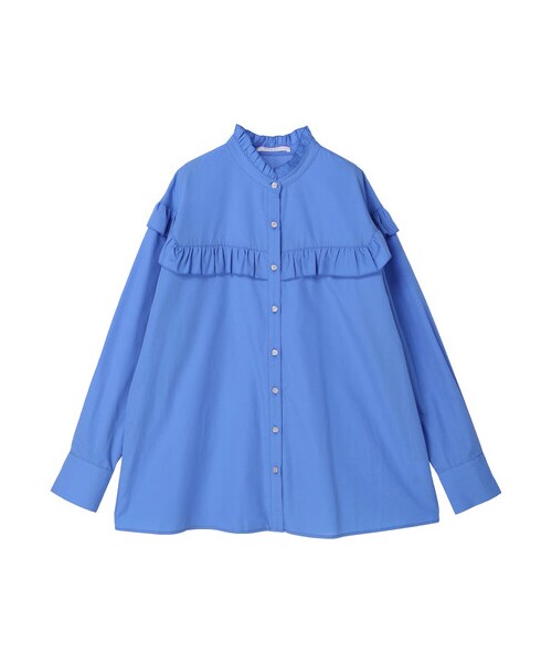 Green　Parks（グリーンパークス）の「スタンドフリルアソートブラウス（トップス・オフホワイト/グレー/ブルー・F）」の15枚目の写真