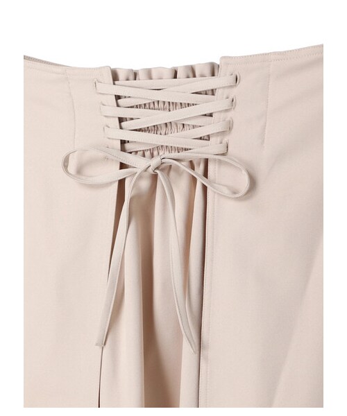 Green　Parks（グリーンパークス）の「・ELENCARE DUE バックレースアップスカート（スカート・ブラック/ライトベージュ/グリーン・F）」の8枚目の写真