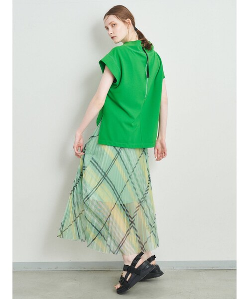 ELENDEEK（エレンディーク）の「PANEL PLEATS CHECK SK（スカート 