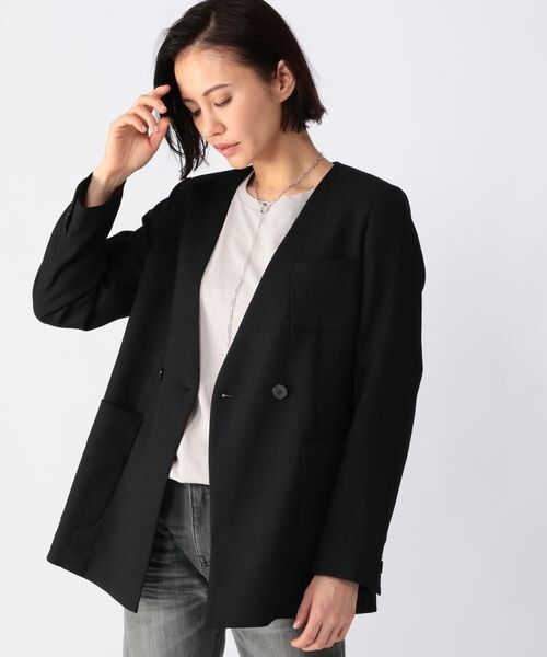 BARNYARDSTORM（バンヤードストーム）の「リネンライクオックスジャケット（ジャケット/アウター・レディース・オフホワイト11/ブラック19・S(0)/M(1)）」の12枚目の写真