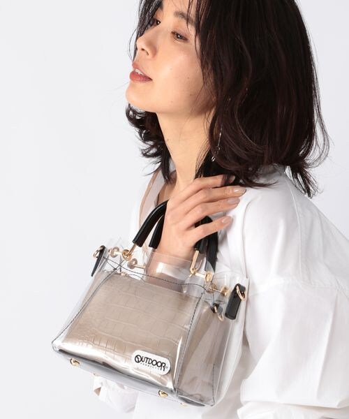 BARNYARDSTORM（バンヤードストーム）の「OUTDOOR PRODUCTS別注/PVCショルダー（バッグ・レディース・グレージュ(クロコ型押し)04/グレーレオパ15・FREE）」の3枚目の写真