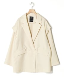 w closet | ★先行予約★W前ドロップショルダー袖取り外しテーラードジャケット【4月上旬入荷】(ジャケット/アウター)