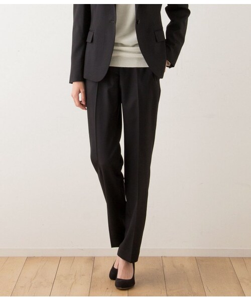 LE JUN（ルジュン）の「SUPER100ギャバパンツ（パンツ・レディース・ブラック/グレー/ネイビー・S/M）」の4枚目の写真