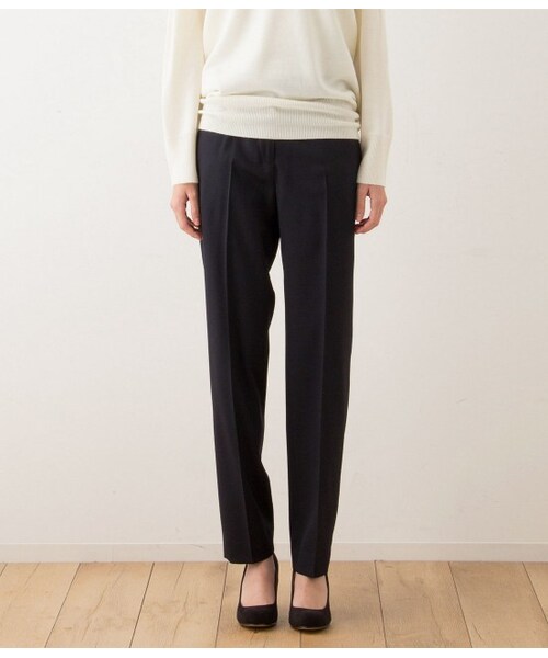 LE JUN（ルジュン）の「SUPER100ギャバパンツ（パンツ・レディース・ブラック/グレー/ネイビー・S/M）」の3枚目の写真