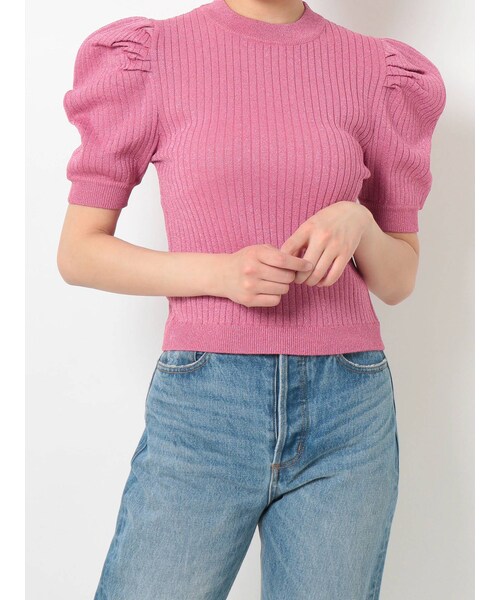 jouetie（ジュエティ）の「パワショルリブニット（ニット/セーター・ミックス/パープル/アイスブルー/ピンク/グリーン/ブラック・M）」の10枚目の写真