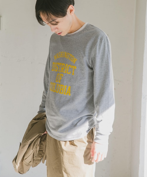 Russell Athletic（ラッセルアスレティック）の「『別注』RUSSELL ATHLETIC×DOORS ロゴプリントロングスリーブTシャツ（その他・メンズ・Ash/White/Black・M/L/XL）」の6枚目の写真