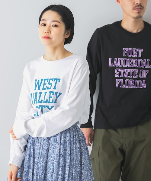 Russell Athletic（ラッセルアスレティック）の「『別注』RUSSELL ATHLETIC×DOORS ロゴプリントロングスリーブTシャツ（その他・メンズ・Ash/White/Black・M/L/XL）」の2枚目の写真