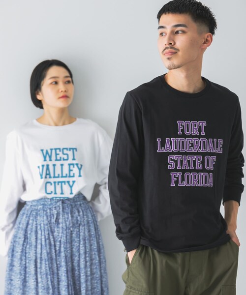 Russell Athletic（ラッセルアスレティック）の「『別注』RUSSELL ATHLETIC×DOORS ロゴプリントロングスリーブTシャツ（その他・メンズ・Ash/White/Black・M/L/XL）」の3枚目の写真