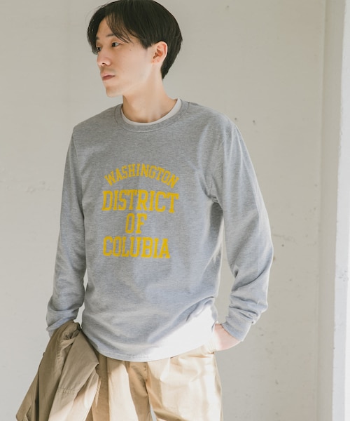 Russell Athletic（ラッセルアスレティック）の「『別注』RUSSELL ATHLETIC×DOORS ロゴプリントロングスリーブTシャツ（その他・メンズ・Ash/White/Black・M/L/XL）」の5枚目の写真