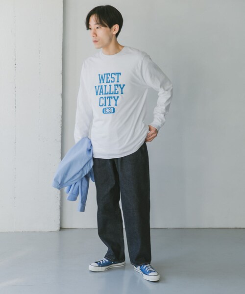 Russell Athletic（ラッセルアスレティック）の「『別注』RUSSELL ATHLETIC×DOORS ロゴプリントロングスリーブTシャツ（その他・メンズ・Ash/White/Black・M/L/XL）」の19枚目の写真