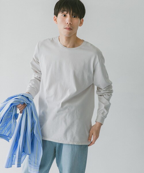 Russell Athletic（ラッセルアスレティック）の「『別注』RUSSELL ATHLETIC×DOORS オーバーダイロングスリーブTシャツ（その他・メンズ・Y.Green/Greige/Turquoise・L/XL）」の12枚目の写真