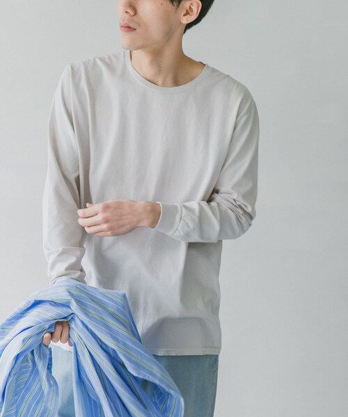 Russell Athletic（ラッセルアスレティック）の「『別注』RUSSELL ATHLETIC×DOORS オーバーダイロングスリーブTシャツ（その他・メンズ・Y.Green/Greige/Turquoise・L/XL）」の2枚目の写真