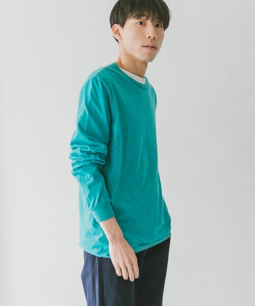 Russell Athletic（ラッセルアスレティック）の「『別注』RUSSELL ATHLETIC×DOORS オーバーダイロングスリーブTシャツ（その他・メンズ・Y.Green/Greige/Turquoise・L/XL）」の22枚目の写真