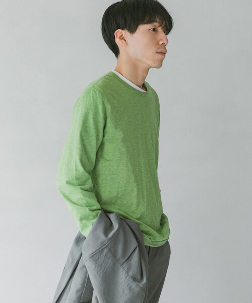 Russell Athletic（ラッセルアスレティック）の「『別注』RUSSELL ATHLETIC×DOORS オーバーダイロングスリーブTシャツ（その他・メンズ・Y.Green/Greige/Turquoise・L/XL）」の7枚目の写真