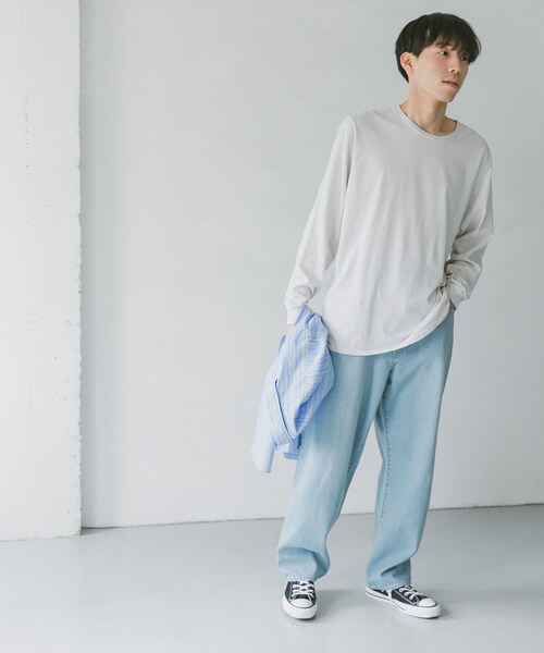 Russell Athletic（ラッセルアスレティック）の「『別注』RUSSELL ATHLETIC×DOORS オーバーダイロングスリーブTシャツ（その他・メンズ・Y.Green/Greige/Turquoise・L/XL）」の18枚目の写真