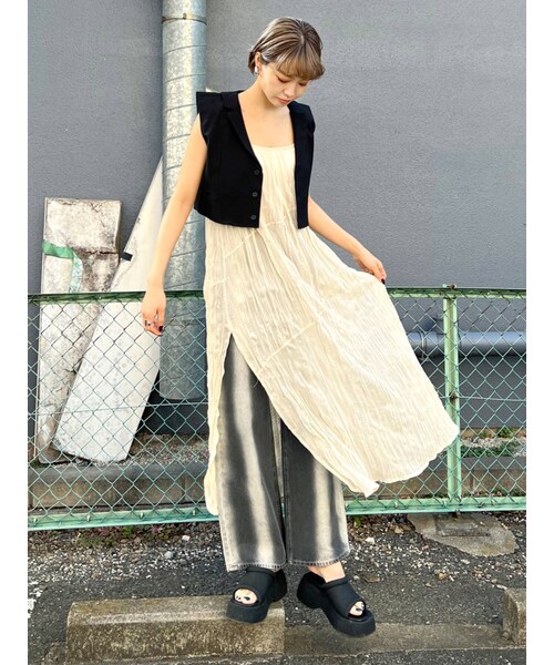 EMODA(エモダ)の「ストライプカラールーズジーンズ(デニムパンツ・ブルー/ブラック・S/M)」の8枚目の写真