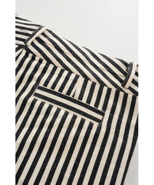 Life8（ライフエイト）の「英倫風簡約感直條紋短褲（パンツ・レディース・灰白條紋/黑白條紋・S/M/L/XL）」の18枚目の写真