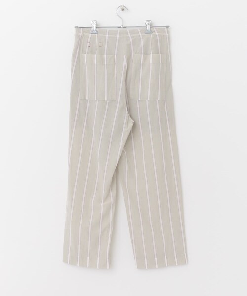 UNFIL（アンフィル）の「unfil striped cotton-voile wide leg trousers（その他・レディース・lgray×wh・0）」の5枚目の写真