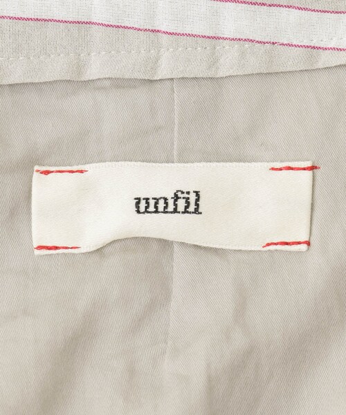 UNFIL（アンフィル）の「unfil striped cotton-voile wide leg trousers（その他・レディース・lgray×wh・0）」の4枚目の写真
