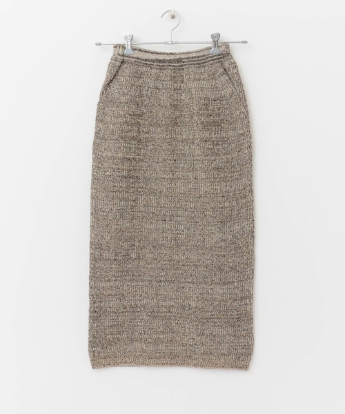 UNFIL（アンフィル）の「unfil organic hemp ribbed-knit skirt（その他・レディース・beigemix/blackmix・1）」の3枚目の写真