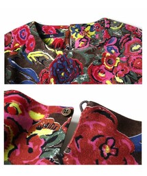 美品✨️45R【2】ヒッピーハッピーフラワープリントワンピース コットン100% 45R（フォーティファイブアール）の「ヒッピーハッピーフラワー