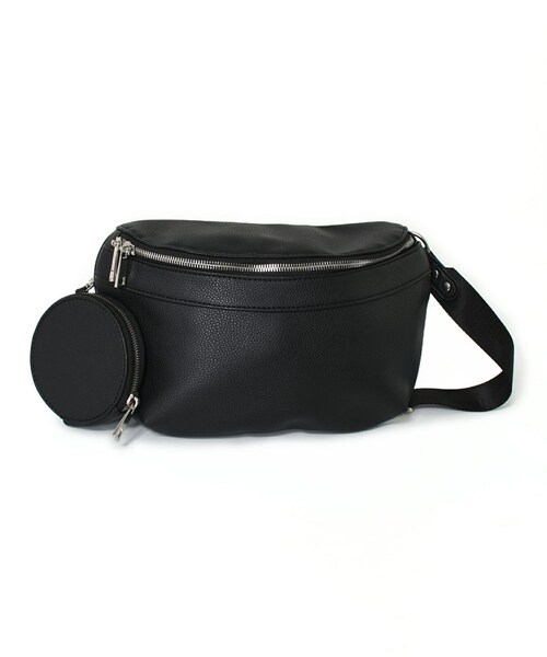 w closet(ダブルクローゼット)の「★先行予約★ミニポーチ付きボディバッグ【5月中旬入荷】(バッグ・レディース・ブラック/キャメル/ブルー・FREE)」の3枚目の写真