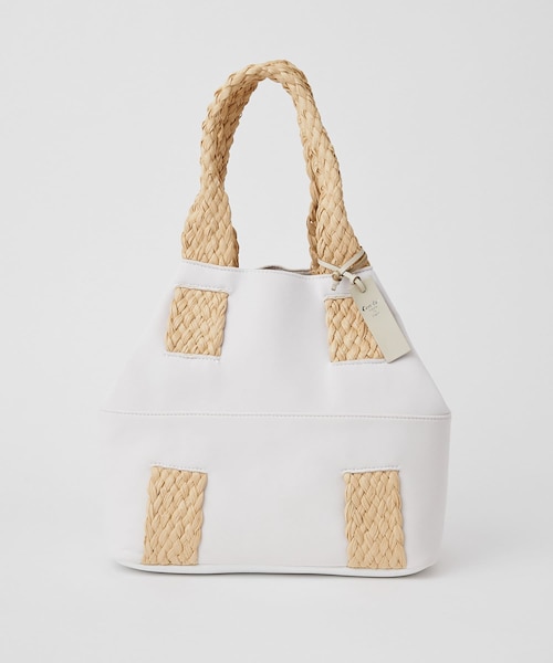 BEARDSLEY(ビアズリー)の「《予約・Del Conte》バッグ(トートバッグ・レディース・カーキ/ホワイト・FREE)」の2枚目の写真