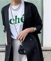 DouDou | acheフロッキーロゴTEE(Tシャツ/カットソー)