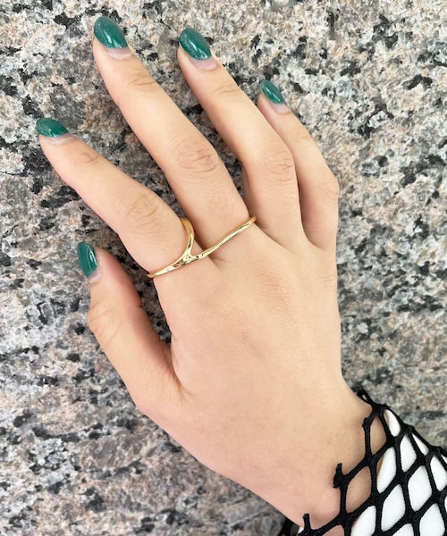 Lattice(Lattice)の「ダブルフィンガーリング2(リング・レディース・ゴールド/シルバー・0)」の2枚目の写真