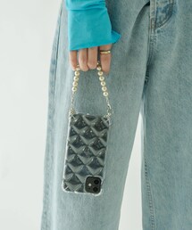 mystic | Lara キルティングスマホショルダー (iphone12/12pro対応)(イヤリング)