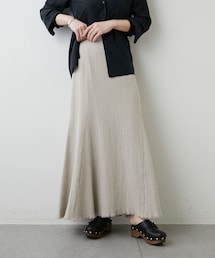 Whim Gazette（ウィムガゼット）の「ハーフリネンフレアスカート