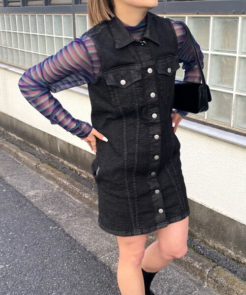 WHO'S WHO gallery サイドカットデニムワンピース WHO'S WHO gallery サイドカットデニムワンピース - メルカリ
