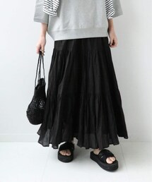 JOURNAL STANDARD relume（ジャーナルスタンダード　レリューム）の「《追加予約》コットンボイルクリンクルティアードスカート（その他）」