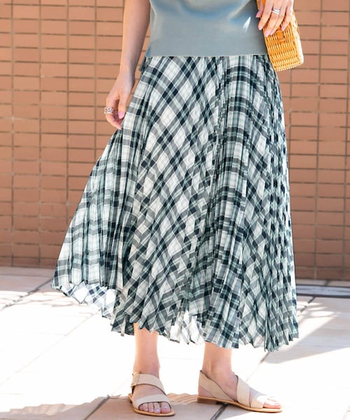 定価14300円 URBAN RESEARCH ROSSO チェックスカート セール】F by ROSSO カラーチェックスカート（スカート）｜F by