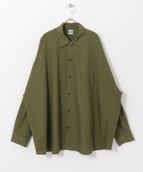 ARMY TWILL Plain Weave Big Shirt