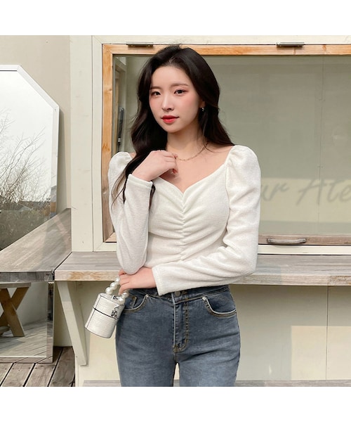 에블린 볼륨 셔링 tee